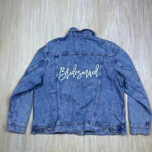 Old Navy Blue Denim Classic Trucker Jean Jacket XXL Bridesmaid Wedding Casual